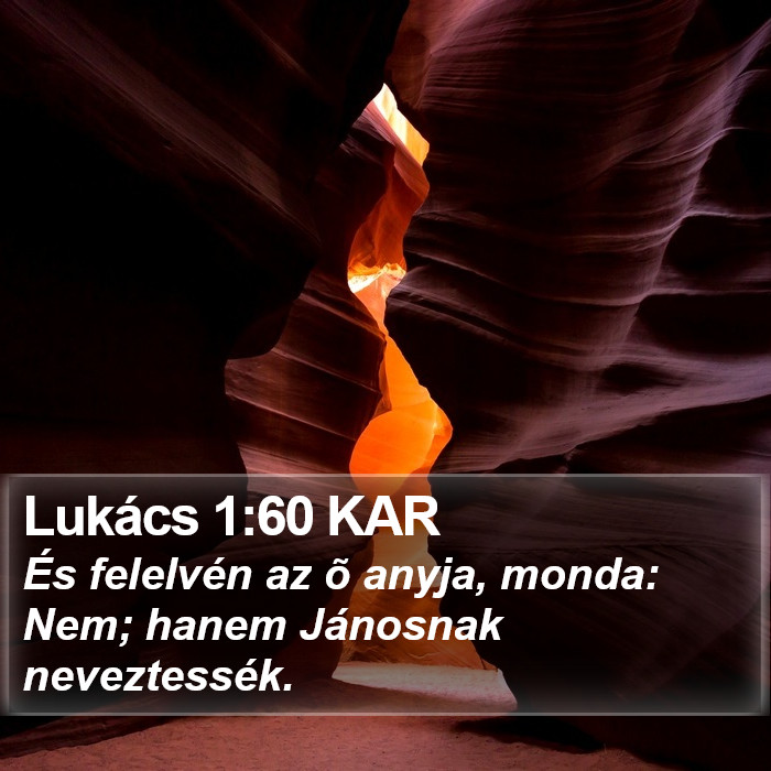 Lukács 1:60 KAR Bible Study