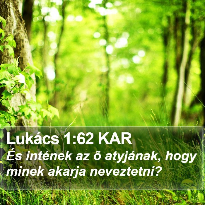 Lukács 1:62 KAR Bible Study