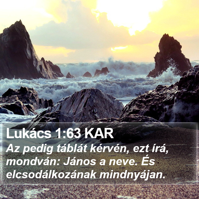 Lukács 1:63 KAR Bible Study