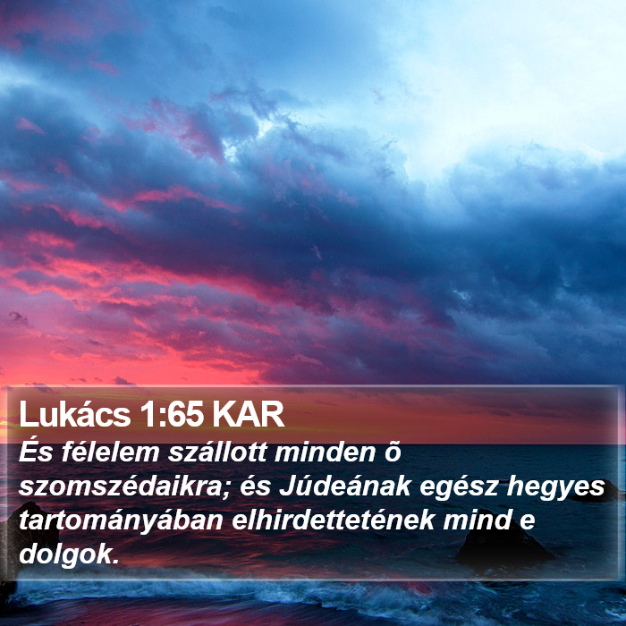 Lukács 1:65 KAR Bible Study