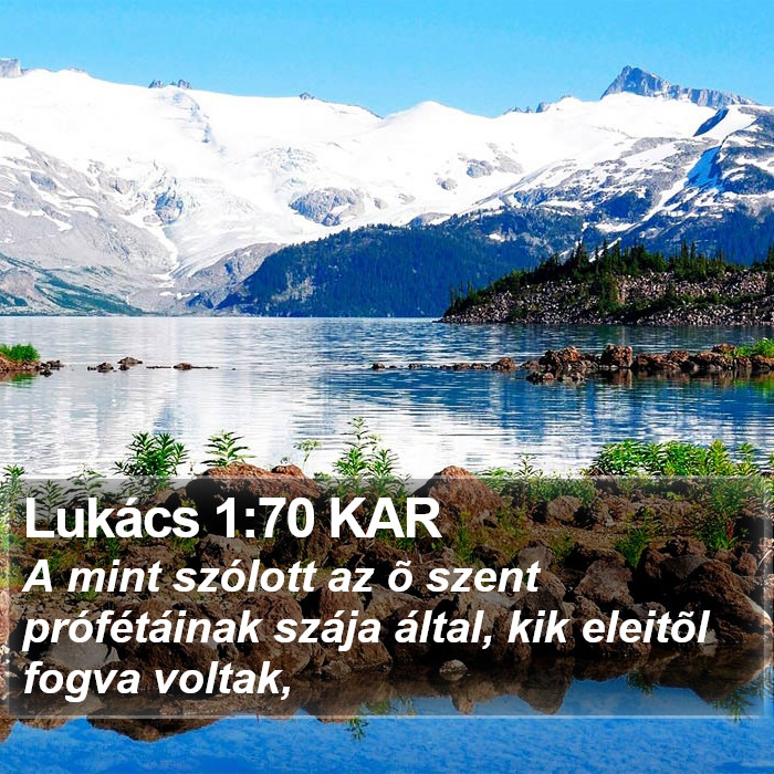 Lukács 1:70 KAR Bible Study