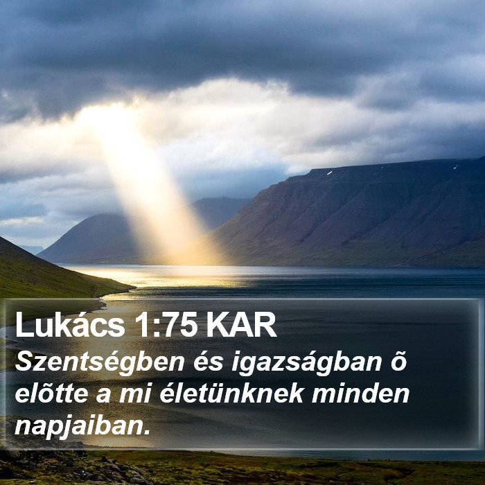 Lukács 1:75 KAR Bible Study