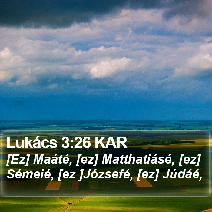 Lukács 3:26 KAR Bible Study