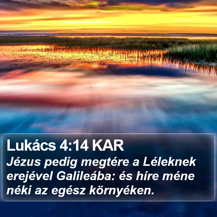 Lukács 4:14 KAR Bible Study