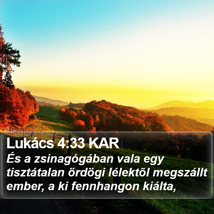 Lukács 4:33 KAR Bible Study