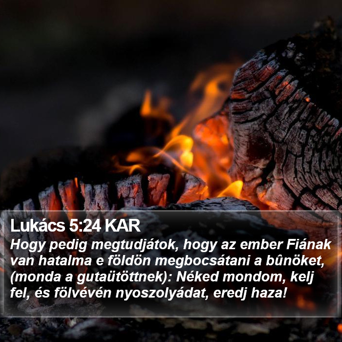 Lukács 5:24 KAR Bible Study