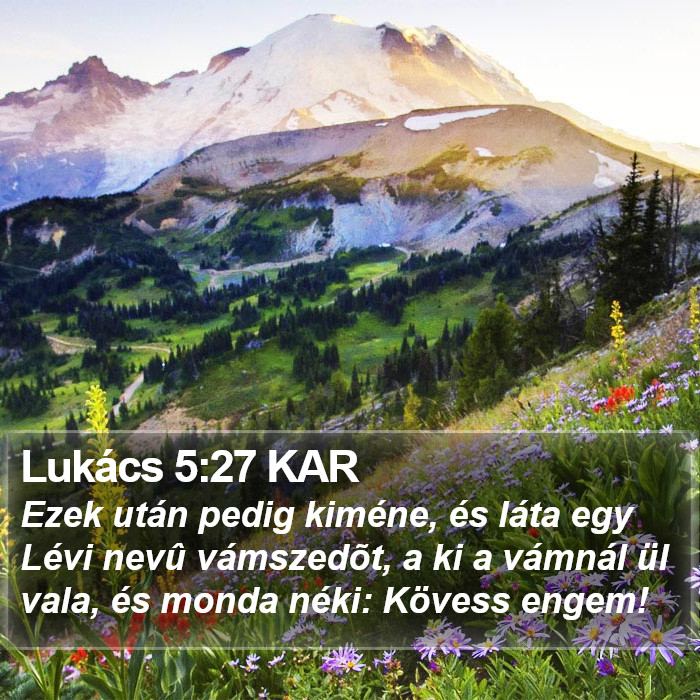 Lukács 5:27 KAR Bible Study