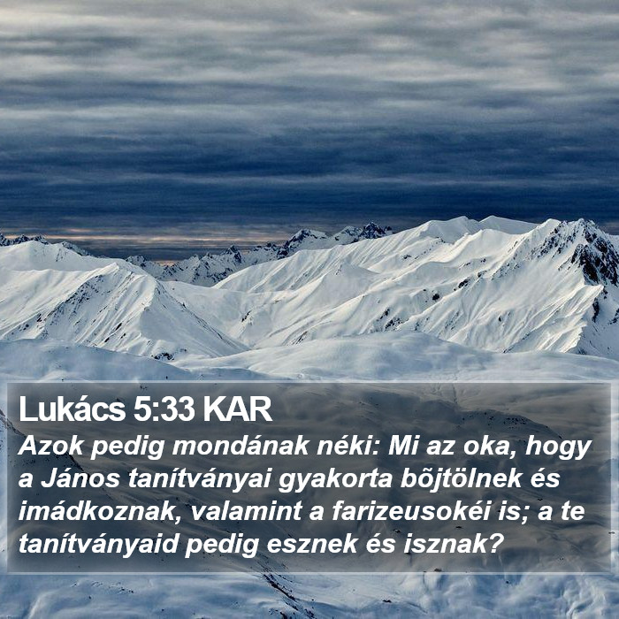 Lukács 5:33 KAR Bible Study