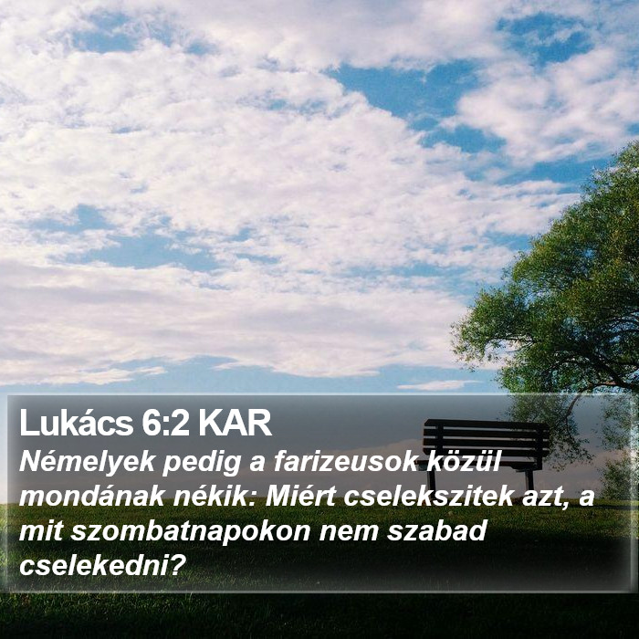 Lukács 6:2 KAR Bible Study