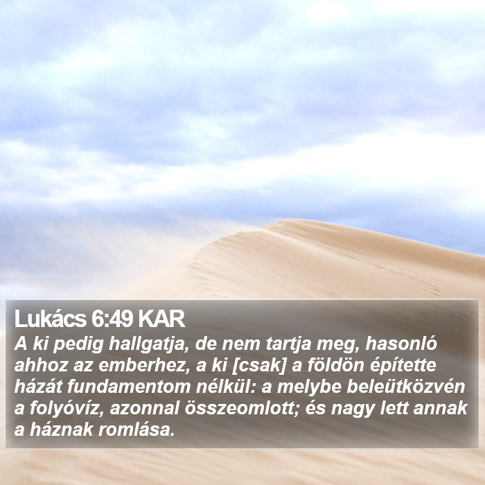 Lukács 6:49 KAR Bible Study