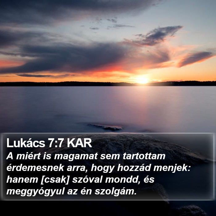 Lukács 7:7 KAR Bible Study