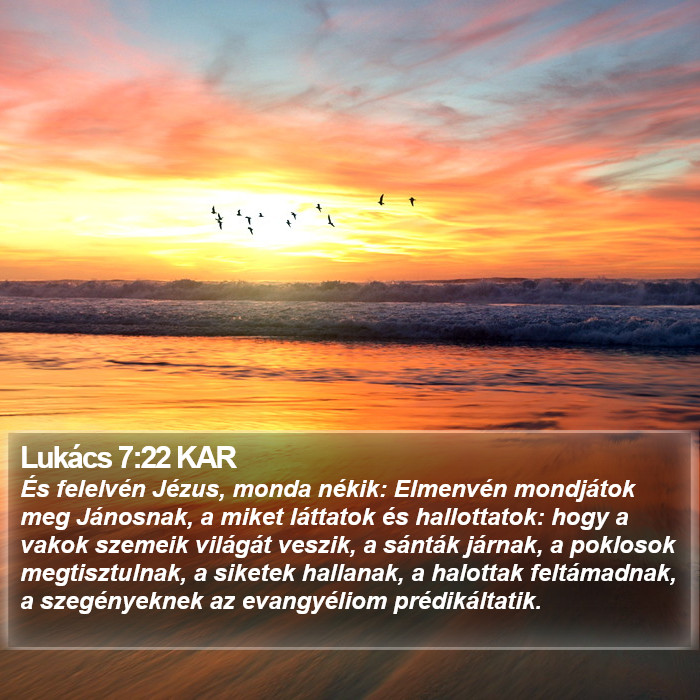 Lukács 7:22 KAR Bible Study