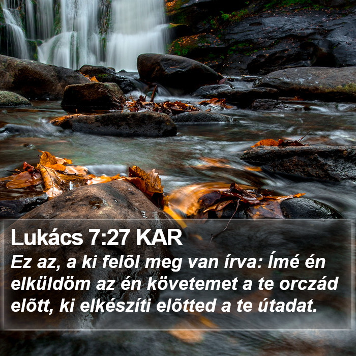 Lukács 7:27 KAR Bible Study