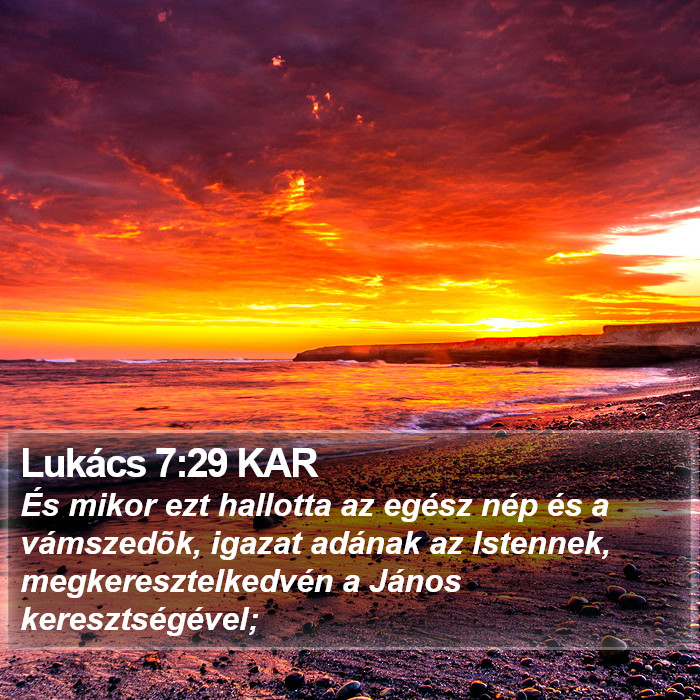 Lukács 7:29 KAR Bible Study