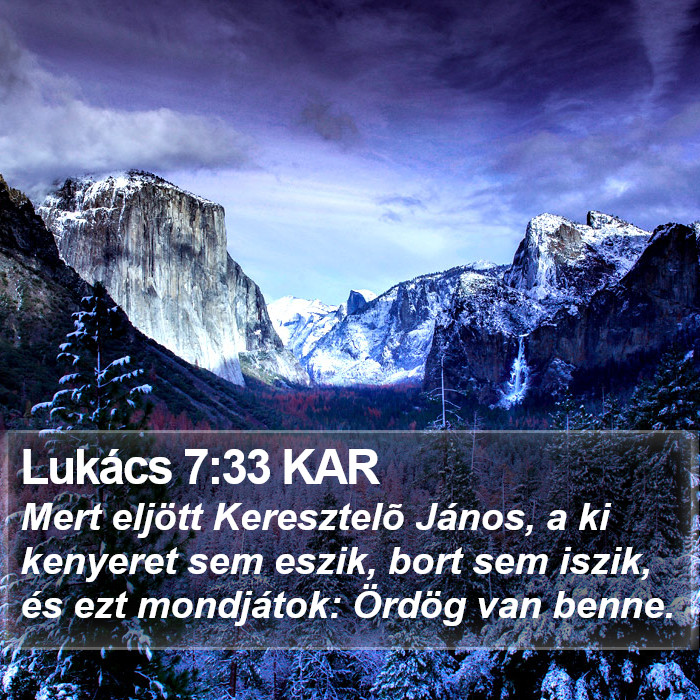 Lukács 7:33 KAR Bible Study