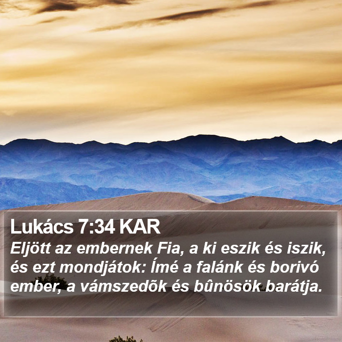 Lukács 7:34 KAR Bible Study