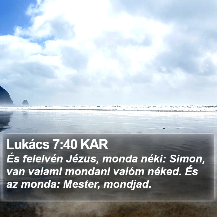 Lukács 7:40 KAR Bible Study