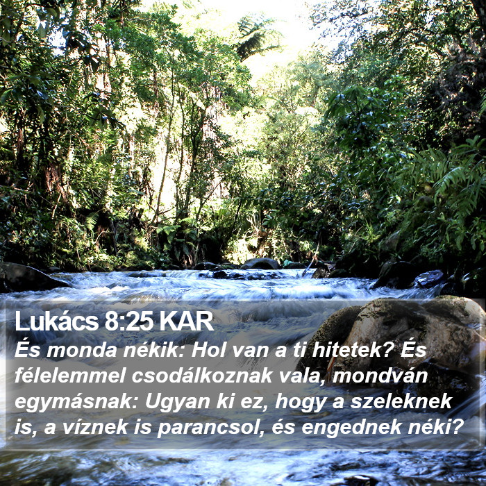 Lukács 8:25 KAR Bible Study