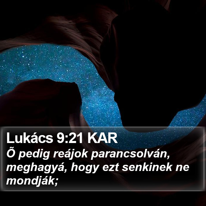 Lukács 9:21 KAR Bible Study