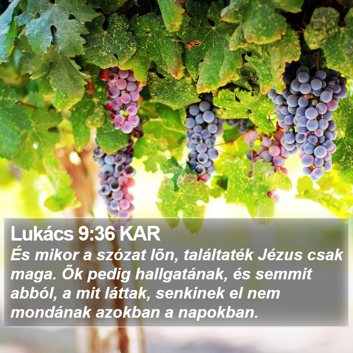 Lukács 9:36 KAR Bible Study