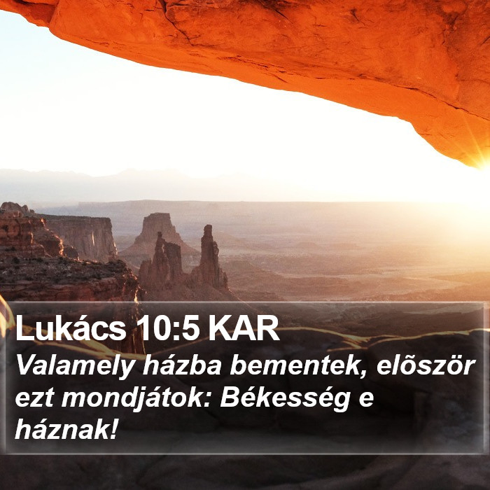 Lukács 10:5 KAR Bible Study