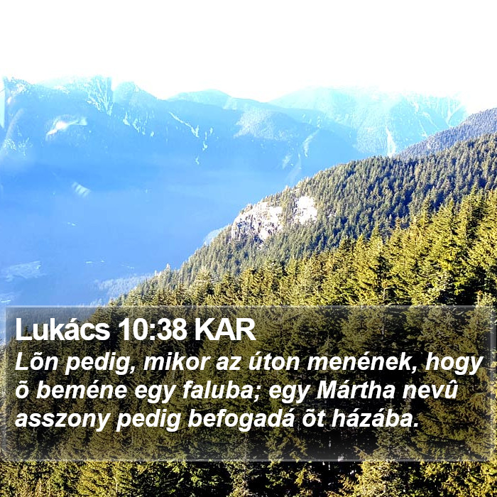 Lukács 10:38 KAR Bible Study