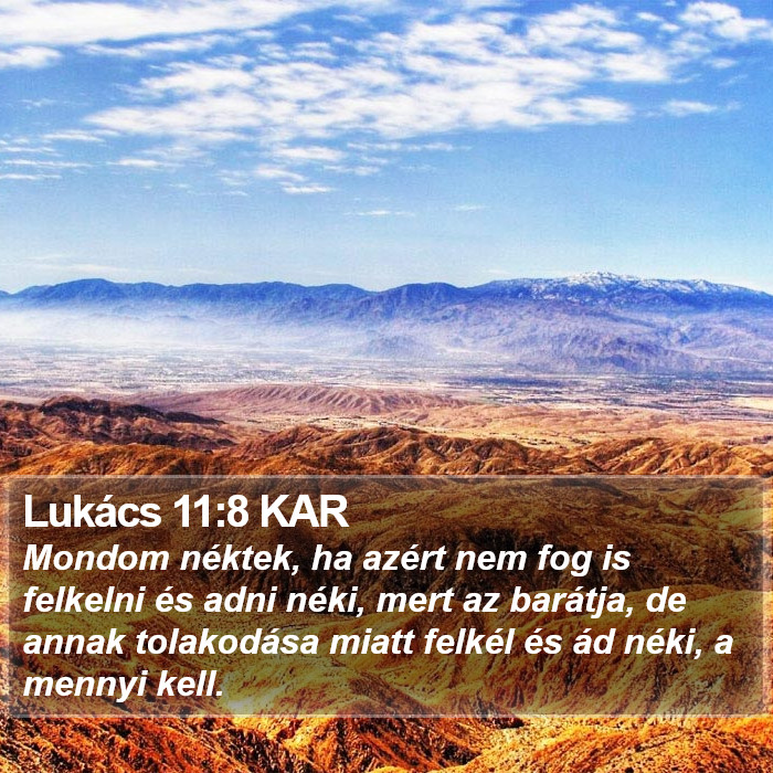 Lukács 11:8 KAR Bible Study