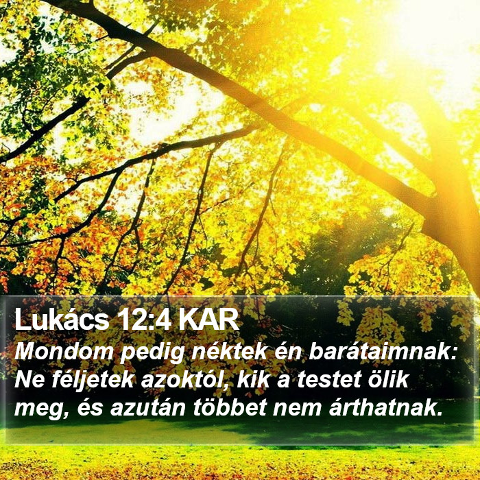 Lukács 12:4 KAR Bible Study