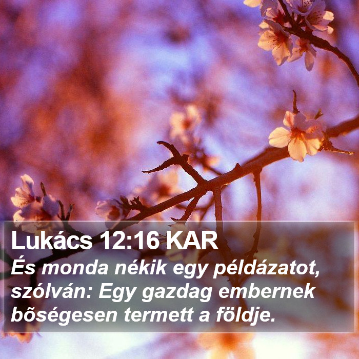 Lukács 12:16 KAR Bible Study