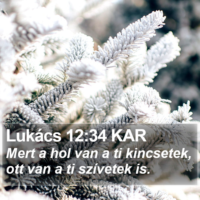 Lukács 12:34 KAR Bible Study