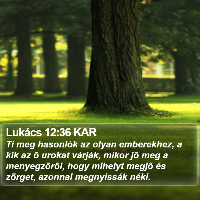 Lukács 12:36 KAR Bible Study