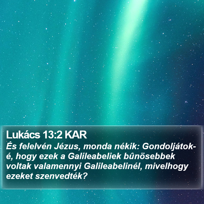 Lukács 13:2 KAR Bible Study