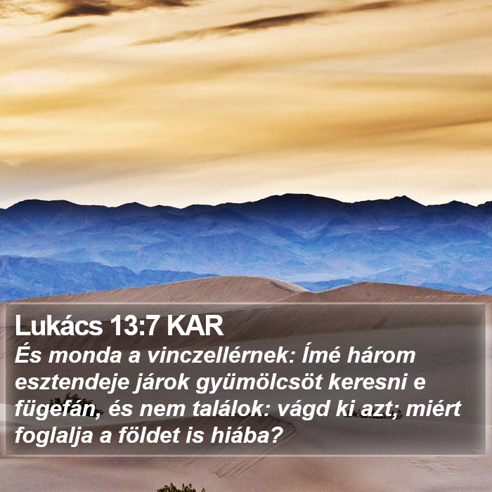 Lukács 13:7 KAR Bible Study