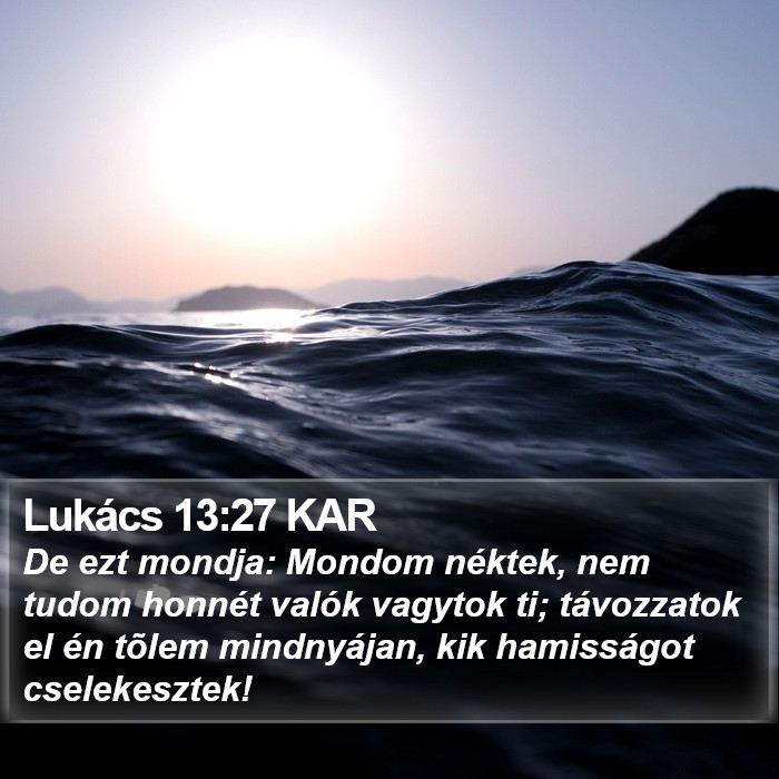 Lukács 13:27 KAR Bible Study