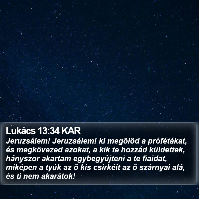 Lukács 13:34 KAR Bible Study