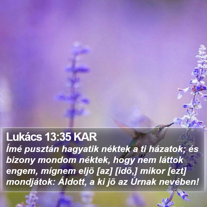 Lukács 13:35 KAR Bible Study