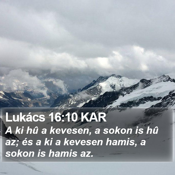 Lukács 16:10 KAR Bible Study