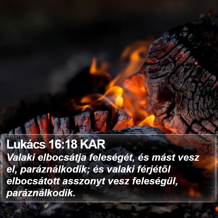 Lukács 16:18 KAR Bible Study