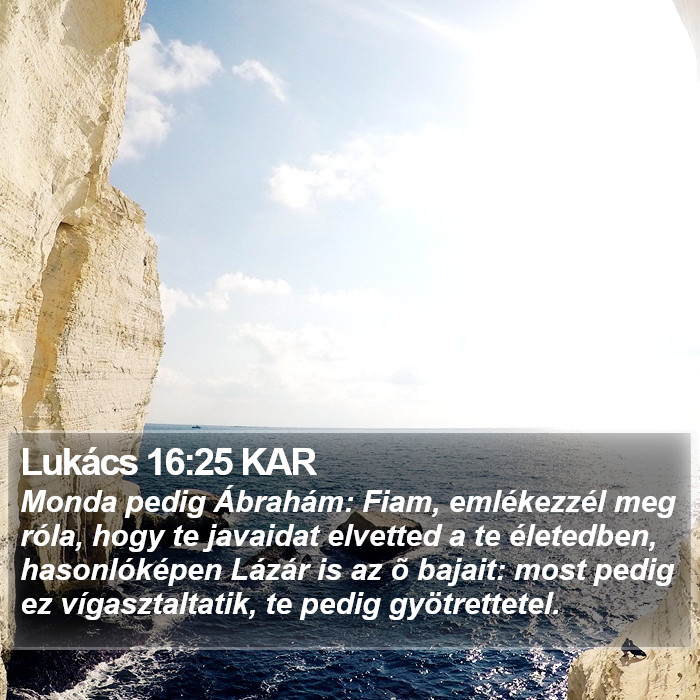 Lukács 16:25 KAR Bible Study