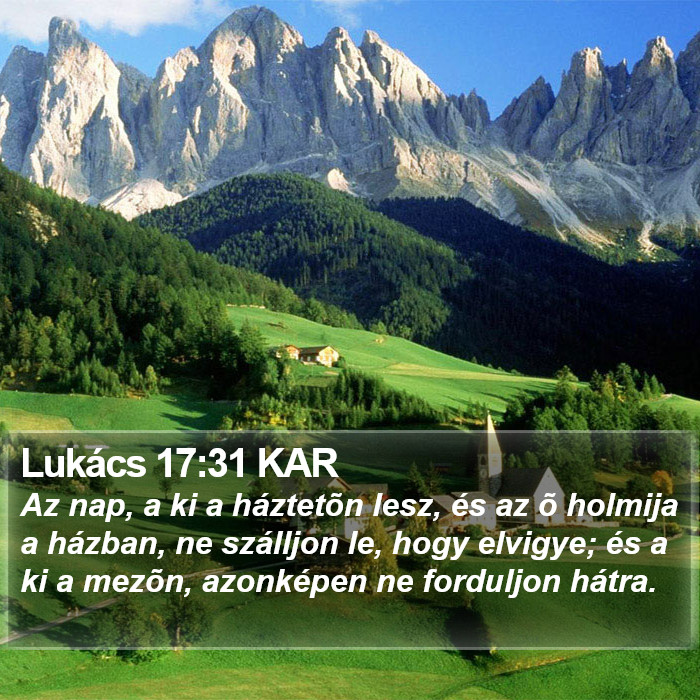 Lukács 17:31 KAR Bible Study