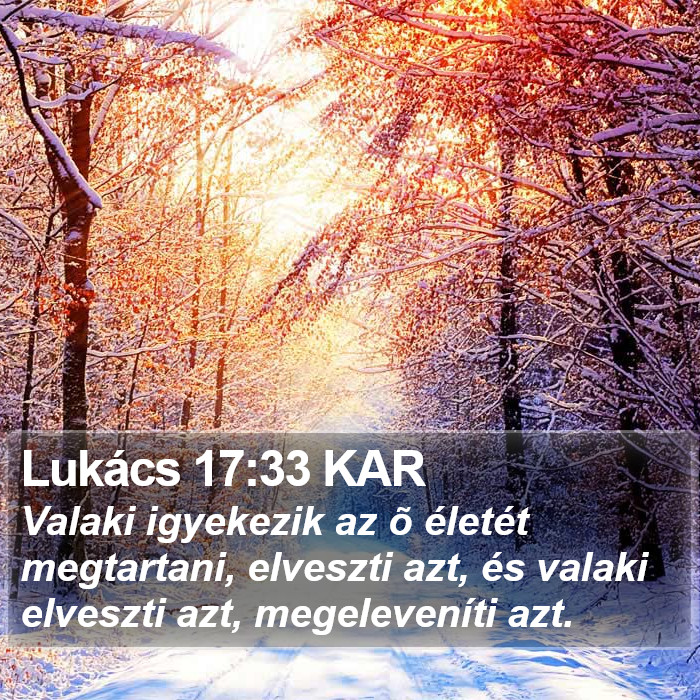 Lukács 17:33 KAR Bible Study