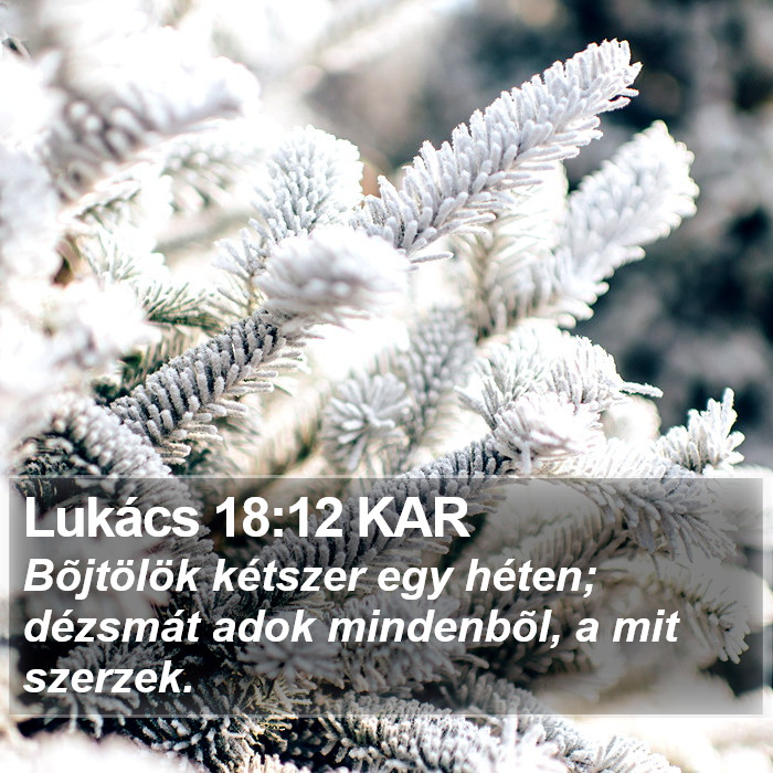Lukács 18:12 KAR Bible Study