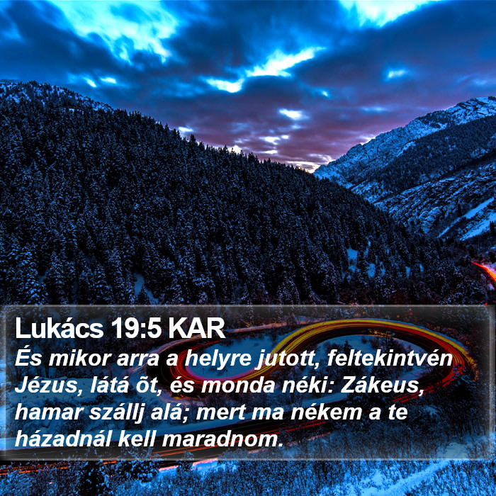 Lukács 19:5 KAR Bible Study