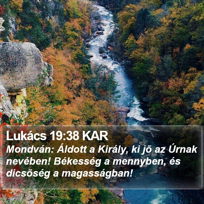 Lukács 19:38 KAR Bible Study