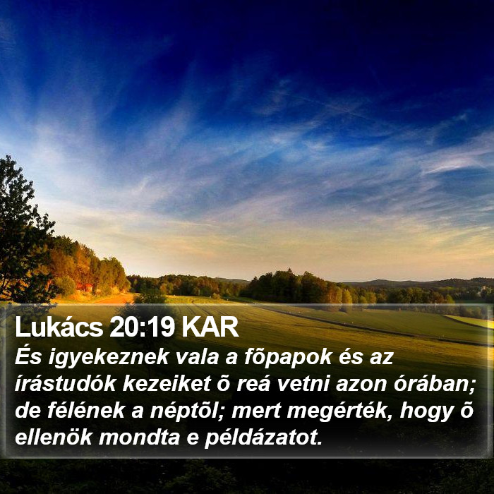 Lukács 20:19 KAR Bible Study