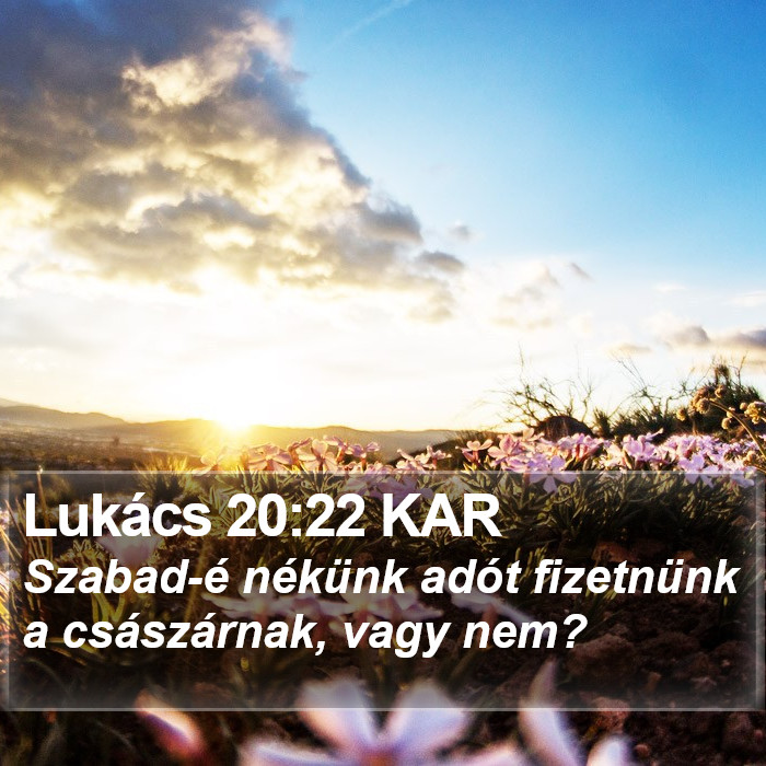 Lukács 20:22 KAR Bible Study
