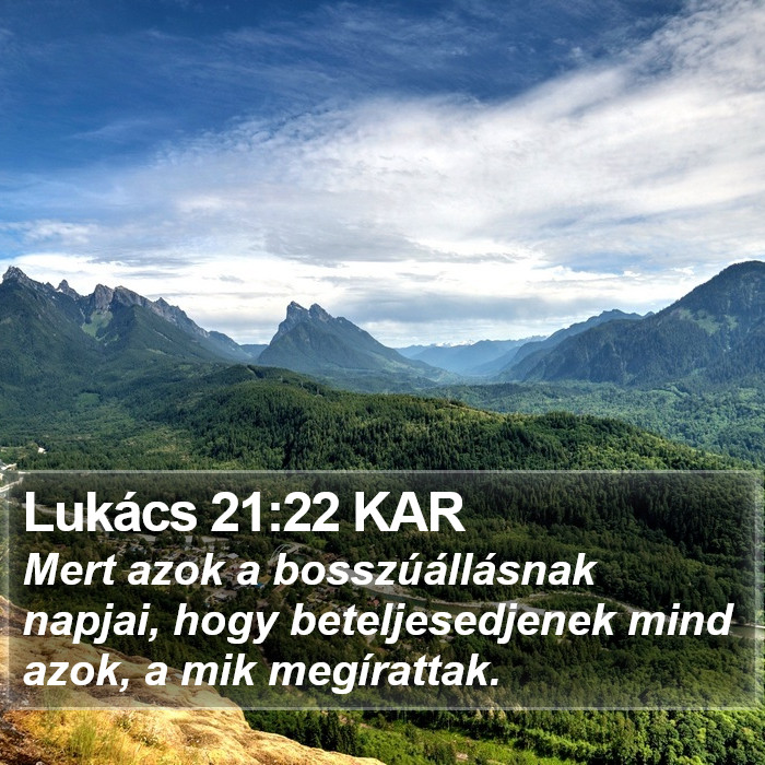 Lukács 21:22 KAR Bible Study
