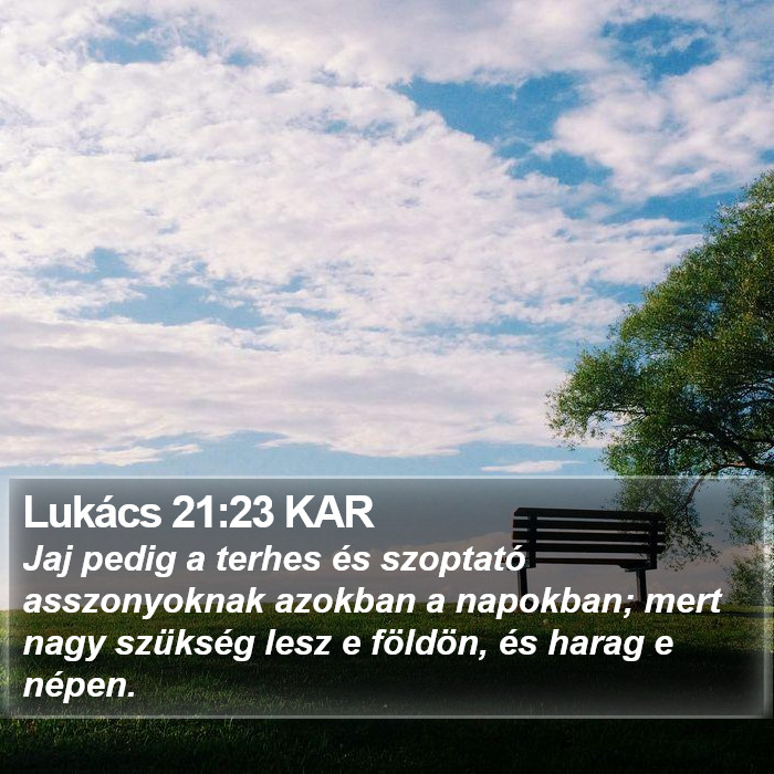Lukács 21:23 KAR Bible Study