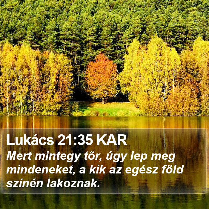 Lukács 21:35 KAR Bible Study
