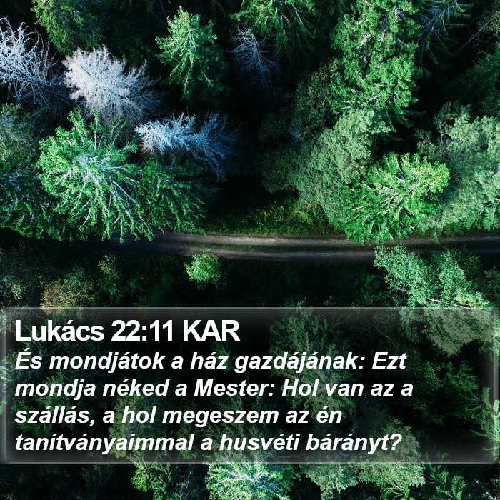 Lukács 22:11 KAR Bible Study